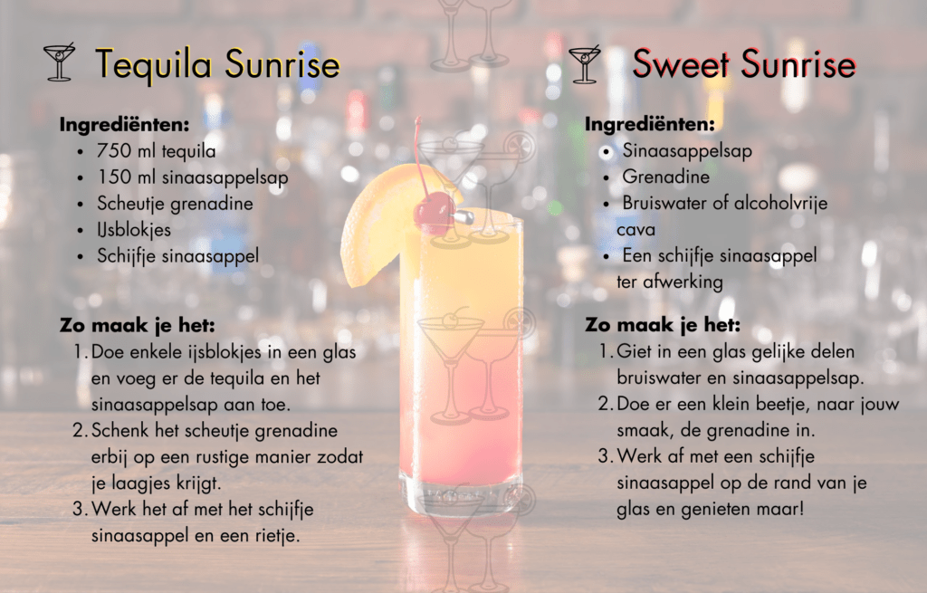 Cocktails Roermond Tequila sunrise